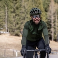 Koszulka rowerowa z długim rękawem Rogelli Mono zielona