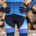 Spodnie rowerowe damskie Rogelli Impress II czarno-niebieskie