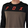 Koszulka rowerowa z długim rękawem Fox Defend Cekt czarno-brązowa