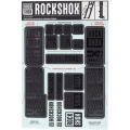 Naklejki na amortyzator Rock Shox BoXXer / Domain Dual Crown czarne