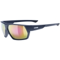 Okulary rowerowe Uvex Sportstyle 238 granatowe (czerwone soczewki)