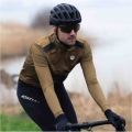 Koszulka rowerowa z długim rękawem Rogelli Mono brązowa
