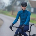 Koszulka rowerowa z długim rękawem Rogelli Signature niebieska - L