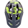 Kask rowerowy Fullface Fox Rampage Camo MIPS szaro-limonkowy