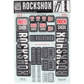 Naklejki na amortyzator Rock Shox BoXXer / Domain Dual Crown białe