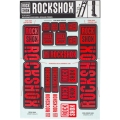 Naklejki na amortyzator Rock Shox BoXXer / Domain Dual Crown czerwone