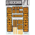 Naklejki na amortyzator Rock Shox BoXXer / Domain Dual Crown pomarańczowe
