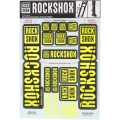 Naklejki na amortyzator Rock Shox BoXXer / Domain Dual Crown żółte