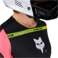 Koszulka rowerowa damska z długim rękawem Fox Flexair Elevated Future czarna - XS