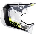 Kask rowerowy fullface Leatt MTB Gravity 2.0 biało-czarny