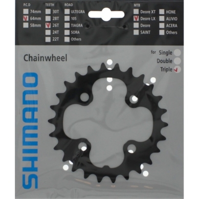 Tarcza mechanizmu korbowego Shimano SLX FC-M660 (26T)