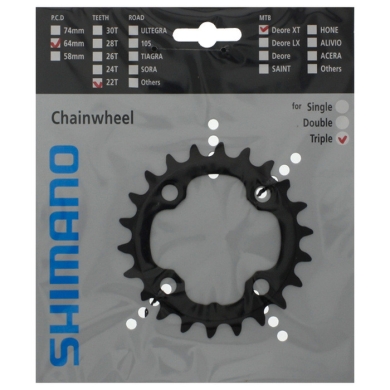 Tarcza mechanizmu korbowego Shimano Deore XT FC-M770 (22T)