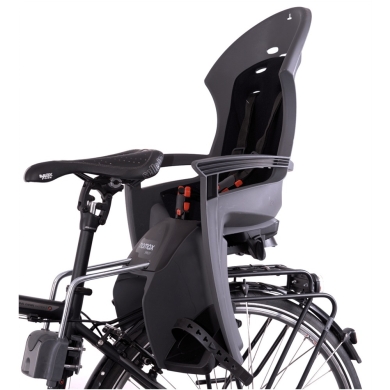 Fotelik rowerowy Hamax Smiley szaro-czarny + adapter na ramę