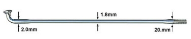 Sapim Race Szprycha cieniowana 254-302mm srebrna 36 szt.