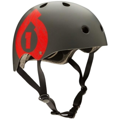 Kask rowerowy orzech SixSixOne 661 Dirt Lid Icon szaro-czerwony