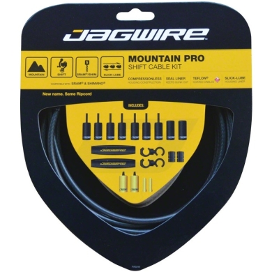 Zestaw linek i pancerzy przerzutki Jagwire Mountain Pro czarny carbon