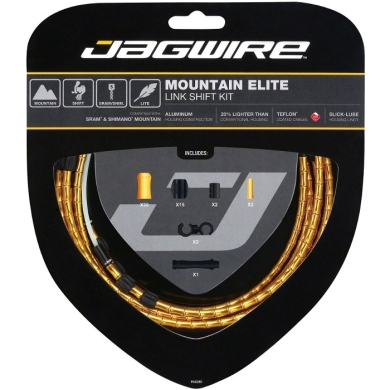 Zestaw linek i pancerzy przerzutki Jagwire Mountain Elite Link złoty
