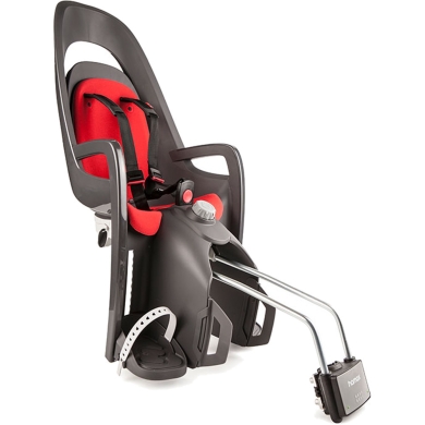 Fotelik rowerowy Hamax Caress szaro-czerwony + adapter na ramę