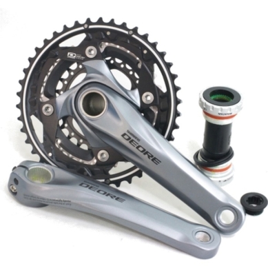 Mechanizm korbowy Shimano Deore FC-M610 srebrny