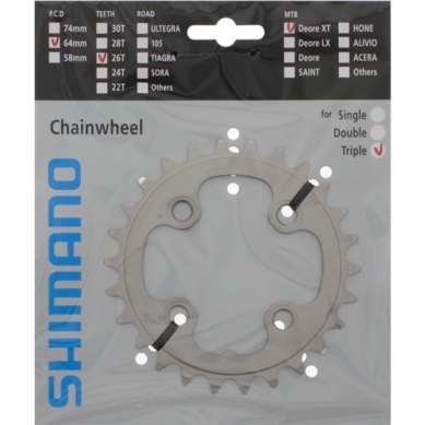 Tarcza mechanizmu korbowego Shimano Deore XT FC-T780 / M771 (26T)