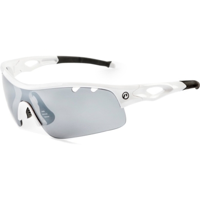 Accent Storm Okulary rowerowe białe szara przezroczysta soczewka