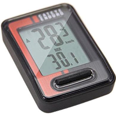 Licznik rowerowy przewodowy Cateye Enduro CC-ED400 czarno-czerwony