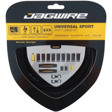 Zestaw linek i pancerzy przerzutki Jagwire Universal Sport czarny