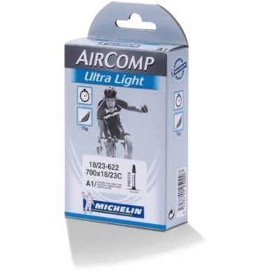 Michelin A1 Aircomp UltraLight 700 x 18-23C presta 60mm Dętka