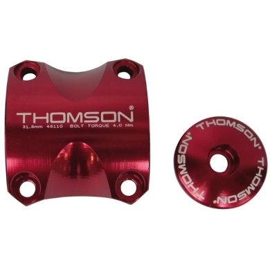 Zacisk mostka i kapsel sterów Thomson Elite X4 MTB 1 1/8" czerwony