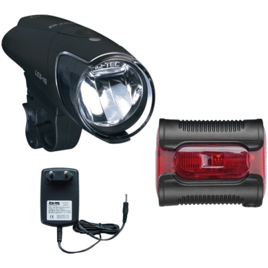 Busch & Muller  Ixon IQ Premium + Ixback Zestaw lampek rowerowych LED 80 lux