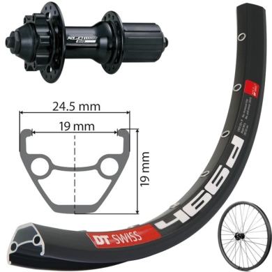 DT Swiss Koło tylne 26 Disc 466D XLC Evo czarne