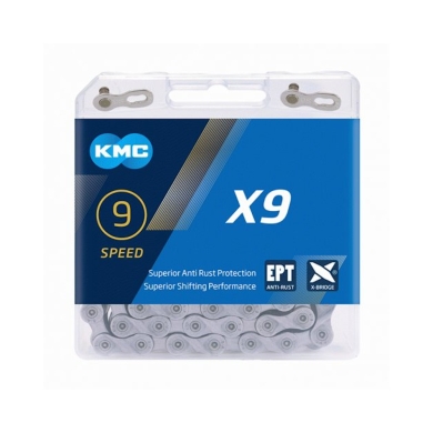 KMC X9 EPT Łańcuch 9 rzędowy 114 ogniw + spinka