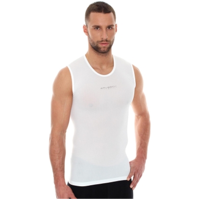 Koszulka bez rękawów Brubeck Base Layer unisex biała