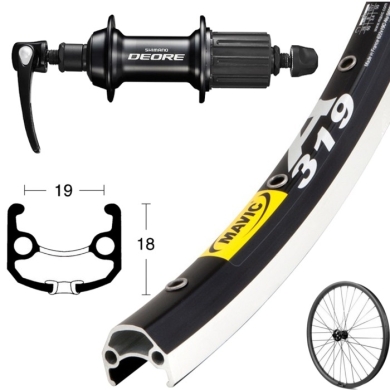 Mavic A 319 Koło tylne 28 Cross Trekking V-Brake Shimano Deore czarne