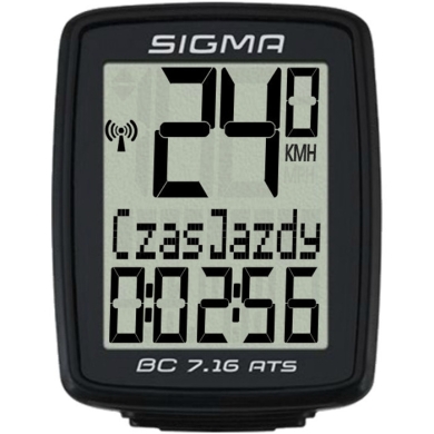 Sigma BC 7.16 ATS Licznik rowerowy bezprzewodowy 7 funkcji