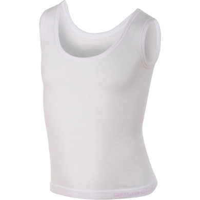 Bezrękawnik dziewczęcy Brubeck Comfort Cotton Junior biały