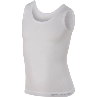 Bezrękawnik chłopięcy Brubeck Comfort Cotton Junior biały
