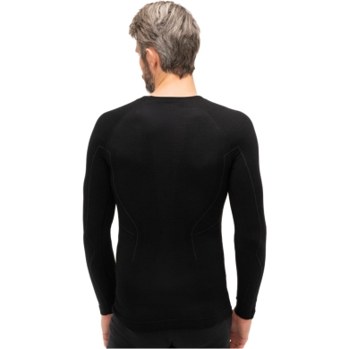 Koszulka z długim rękawem Brubeck Active Wool czarna
