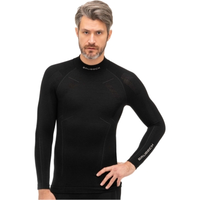 Bluza z długim rękawem Brubeck Extreme Wool czarna