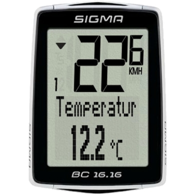 Sigma BC 16.16 Licznik rowerowy przewodowy 16 funkcji