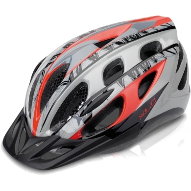 Kask rowerowy XLC BH-C18 LED szaro-czerwony