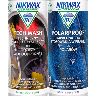 Nikwax Tech Wash + Polar Proof Zestaw pielęgnacyjny do odzieży polarowej