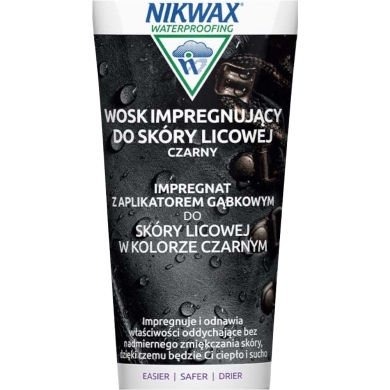 Wosk impregnujący do skóry licowej Nikwax Waterproofing Wax czarny