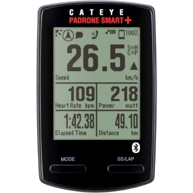 Licznik rowerowy bezprzewodowy Cateye Padrone Smart Plus czarny