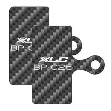 XLC BP C25 Klocki hamulcowe organiczne na karbonowej płytce Shimano SLX / XT