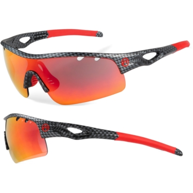 Okulary rowerowe Accent Storm czarno-czerwone