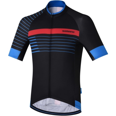 Koszulka rowerowa Shimano Breakaway Print czarno-niebieska