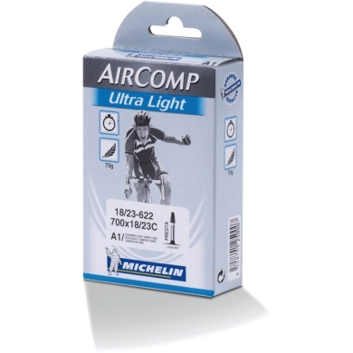 Michelin A1 Aircomp UltraLight 700 x 18-23C presta 52mm Dętka