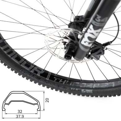 Obręcz Dartmoor Thunder FR DH 29" 32H czarna anodowana