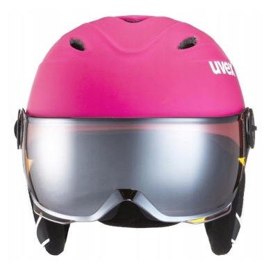 Kask narciarski Uvex Junior Visor Pro różowo-biały